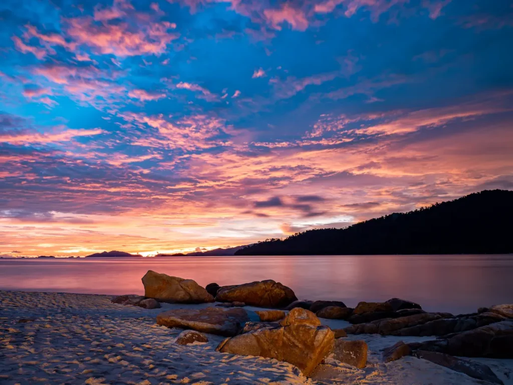 North Point Beach sandbar at sunset on Koh Lipe Thailand